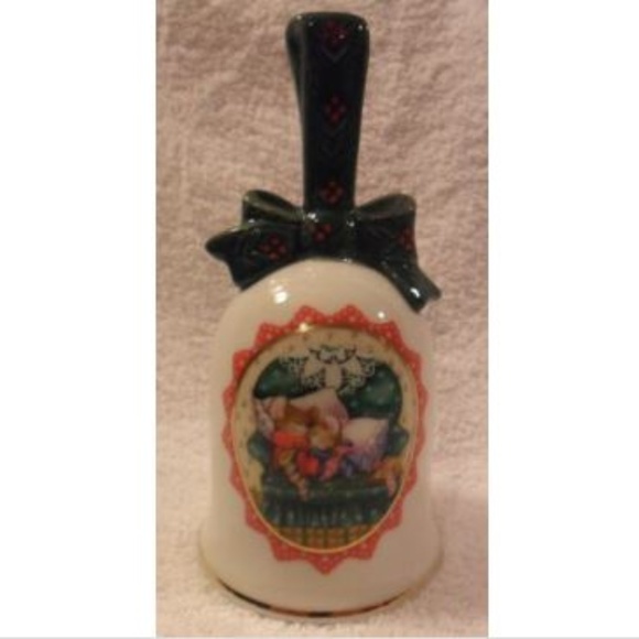 Avon Waiting for Santa Porcelain Christmas Bell - Picture 1 of 8
